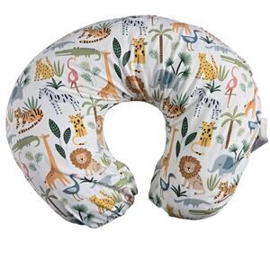 Boppy Nursing Pillow And Cover Animal Print White Breastfeeding Bottlefeeding